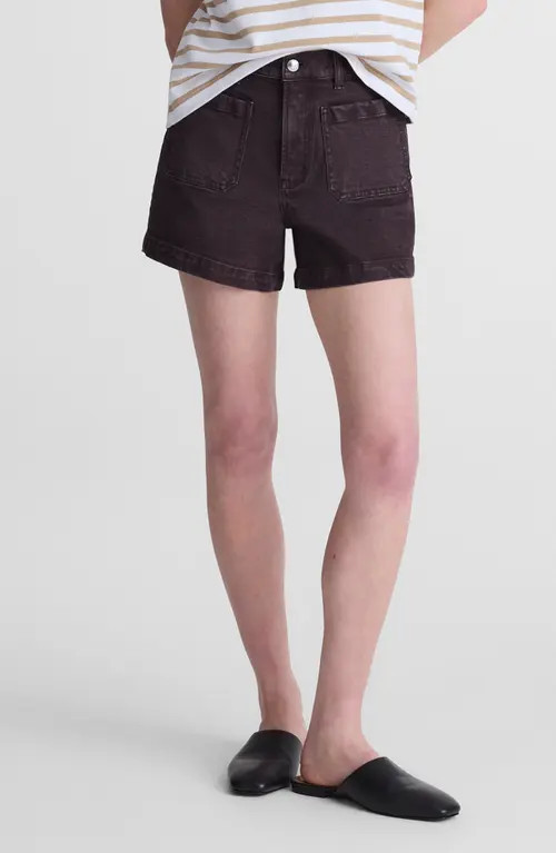 Madewell The Emmy Shorts in Chocolate Plum at Nordstrom, Size 28 | Nordstrom