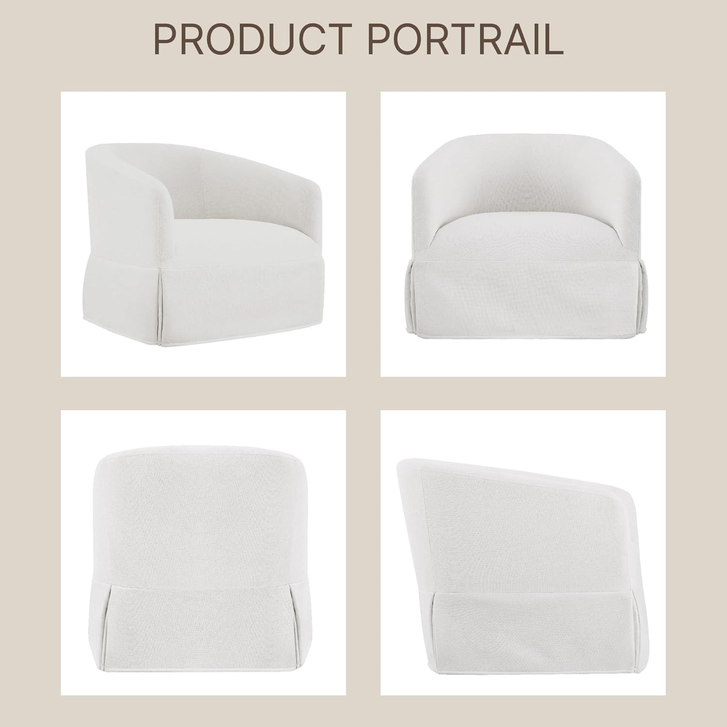 Swivel Accent Chair Set of 2, 360 Degree Linen Fabric Armchair Modern Barrel Chairs Armchair for ... | Amazon (US)