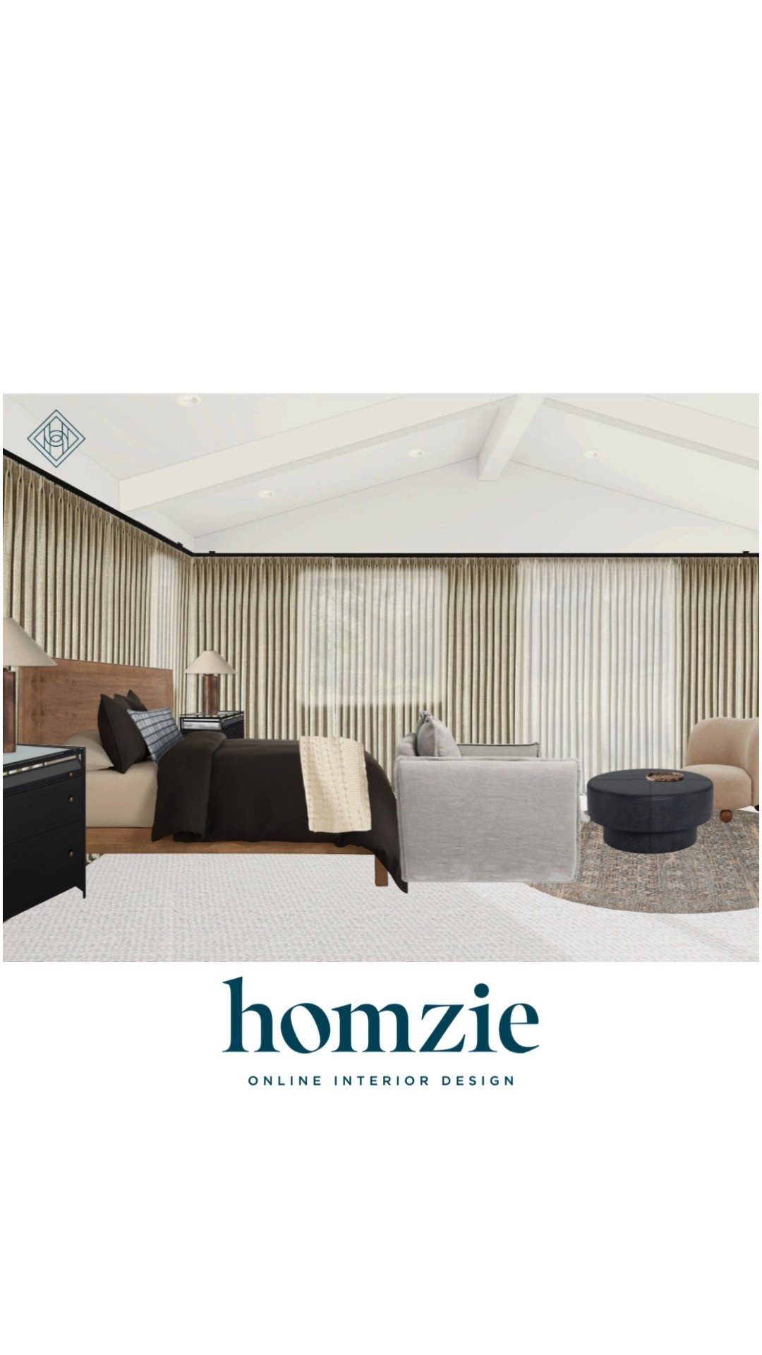 Neutral warm master bedroom design featuring wood bed frame, curtains, black nightstands, floor mirror, wall art, rug, sconces, bedding, etc.

#LTKHome #LTKFinds #LTKFavorites #HomeStyleDaily 

 #LTKHome #LTKStyleTip #LTKFamily