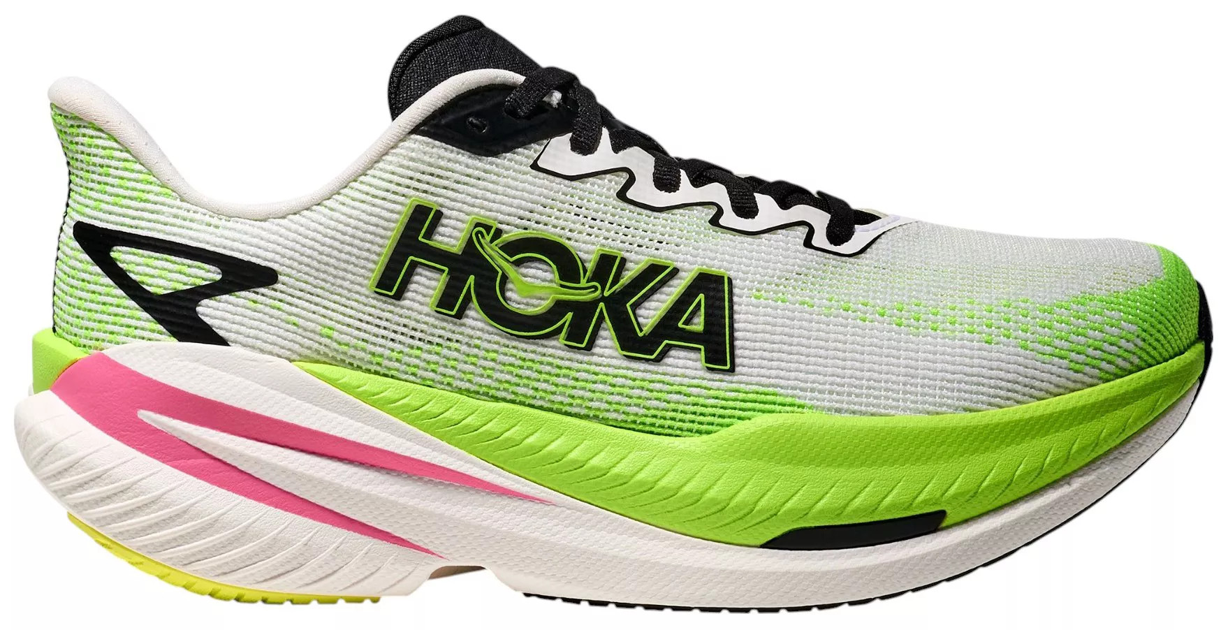 HOKA Women's Mach X 3 Running Shoes, Size 8, White/Lime | DICK'S Sporting Goods