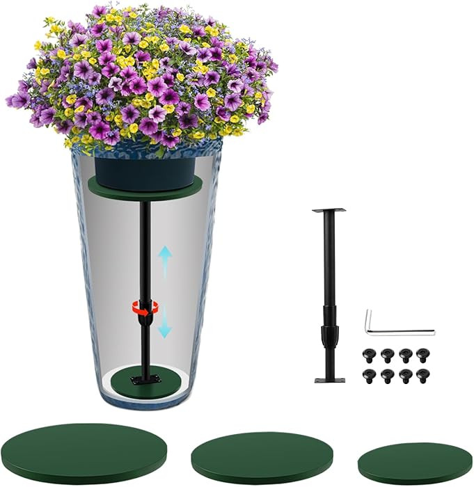 Adjustable Height Plant Risers for Inside Pots, 17.5-32" Planter Inserts for Large Pots, Planter ... | Amazon (US)