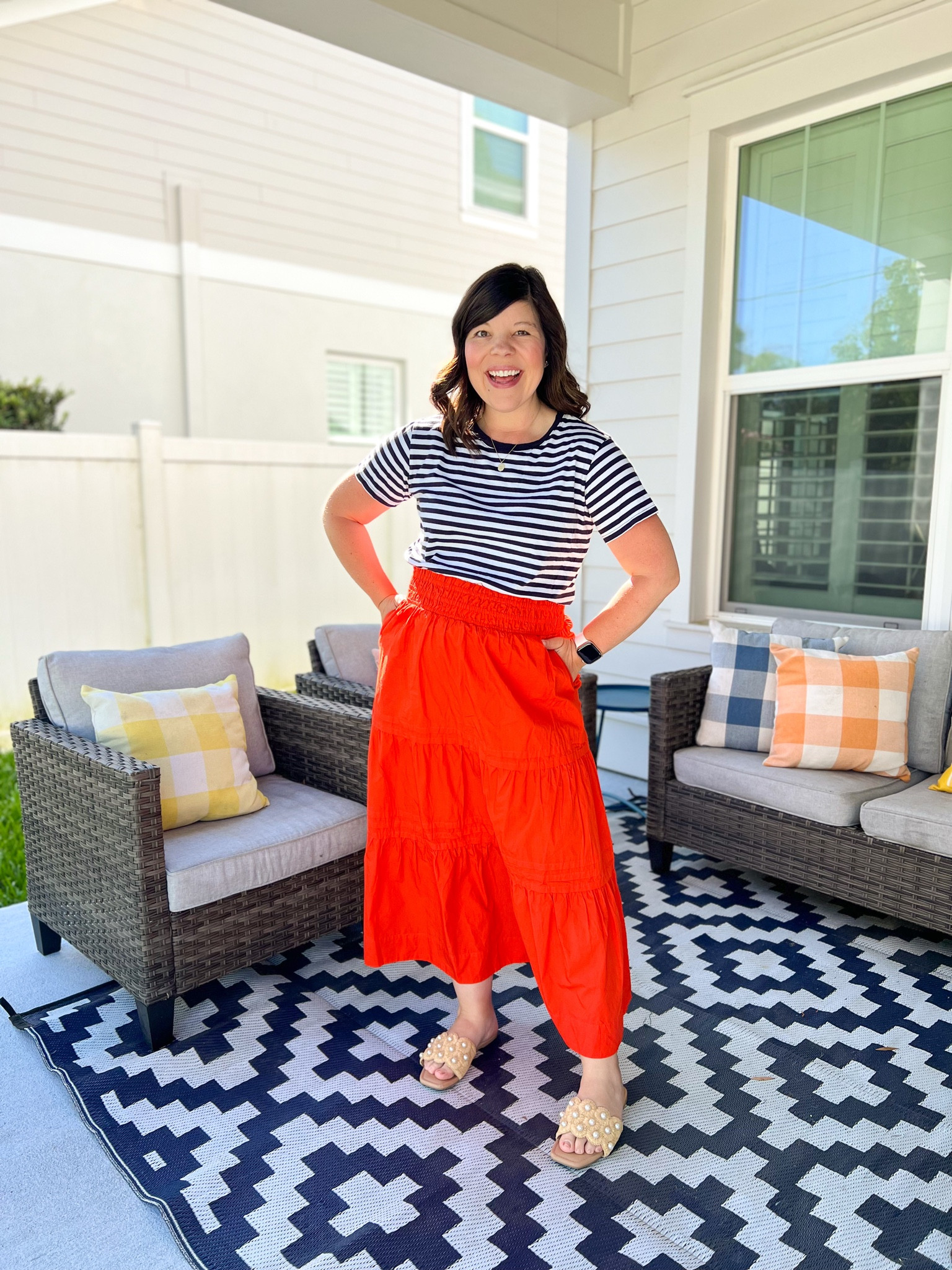 Size medium in tee and skirt

#LTKootd #LTKBump #LTKmomlife