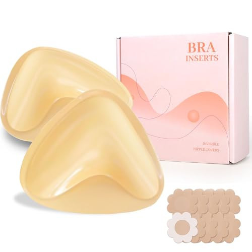 Moulyan Push up Sticky Pads Bra Inserts,Double Sided Sticky Inserts Bra,Sticky Bra Inserts,Instant Adhesive Bra Beige | Amazon (US)