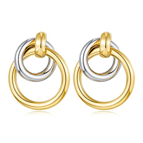 LILIE&WHITE Gold Chain Dangle Earrings for Women Drop Earrings Stud Earrings Hypoallergenic Earri... | Amazon (US)