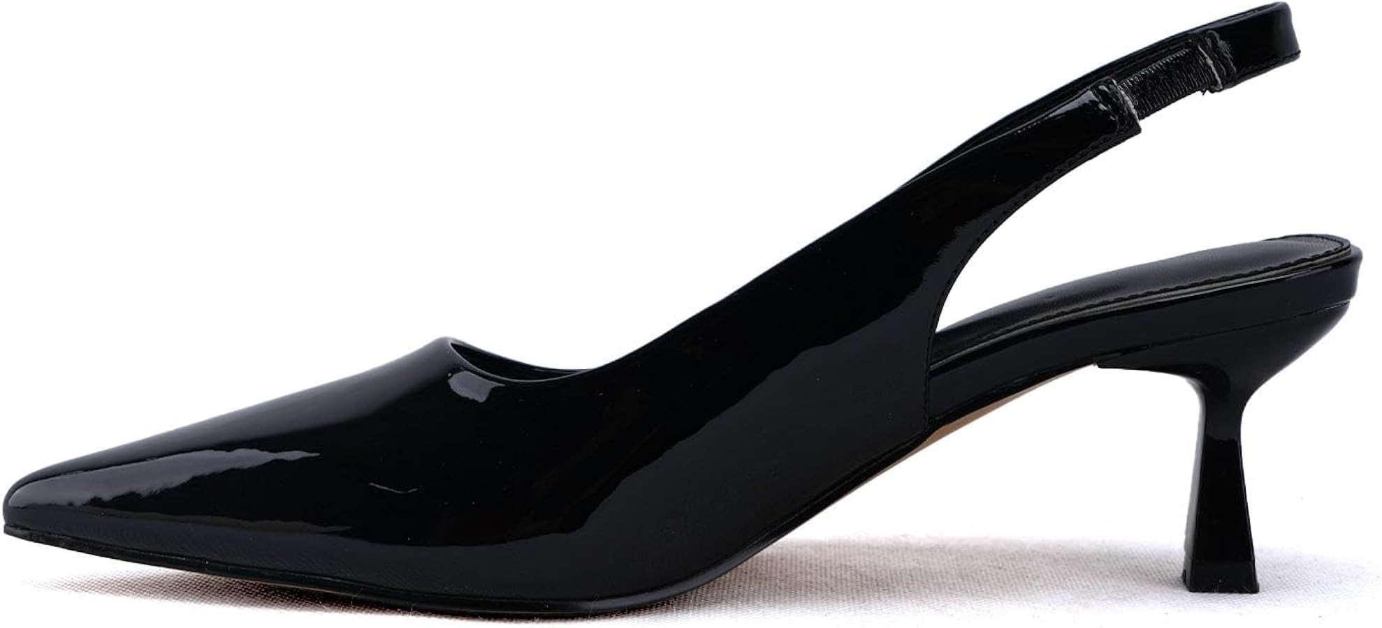 DREAMCIA Women's Pumps,Slingback Heels,Pointed Toe Sling Back Kitten Heels Women,Metallic Slingba... | Amazon (US)