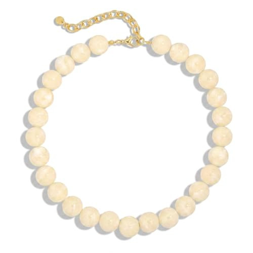 AGHTLZX White Bead Necklace for Women | Amazon (US)