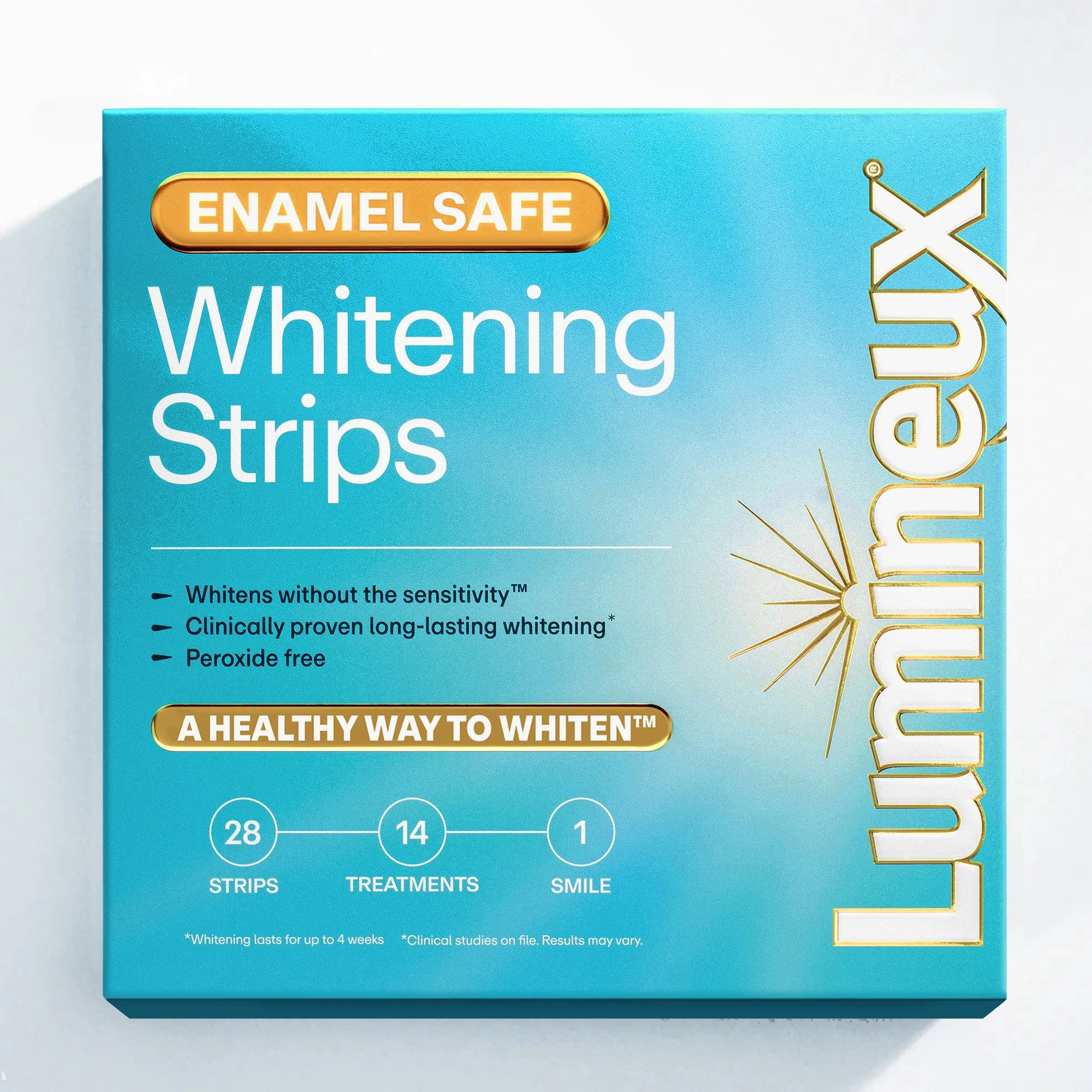 Lumineux Enamel-Safe & Peroxide-Free Teeth Whitening Strips, Dentist Formulated, 14-Pack | Walmart (US)