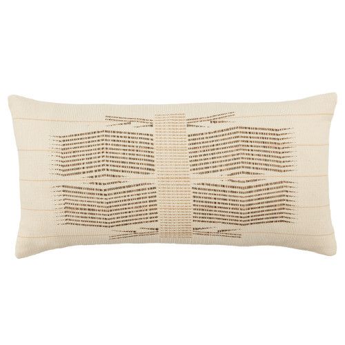 Jaipur Living Milak Beige/ Ivory Tribal Down Lumbar Pillow 13X21 | Gracious Style