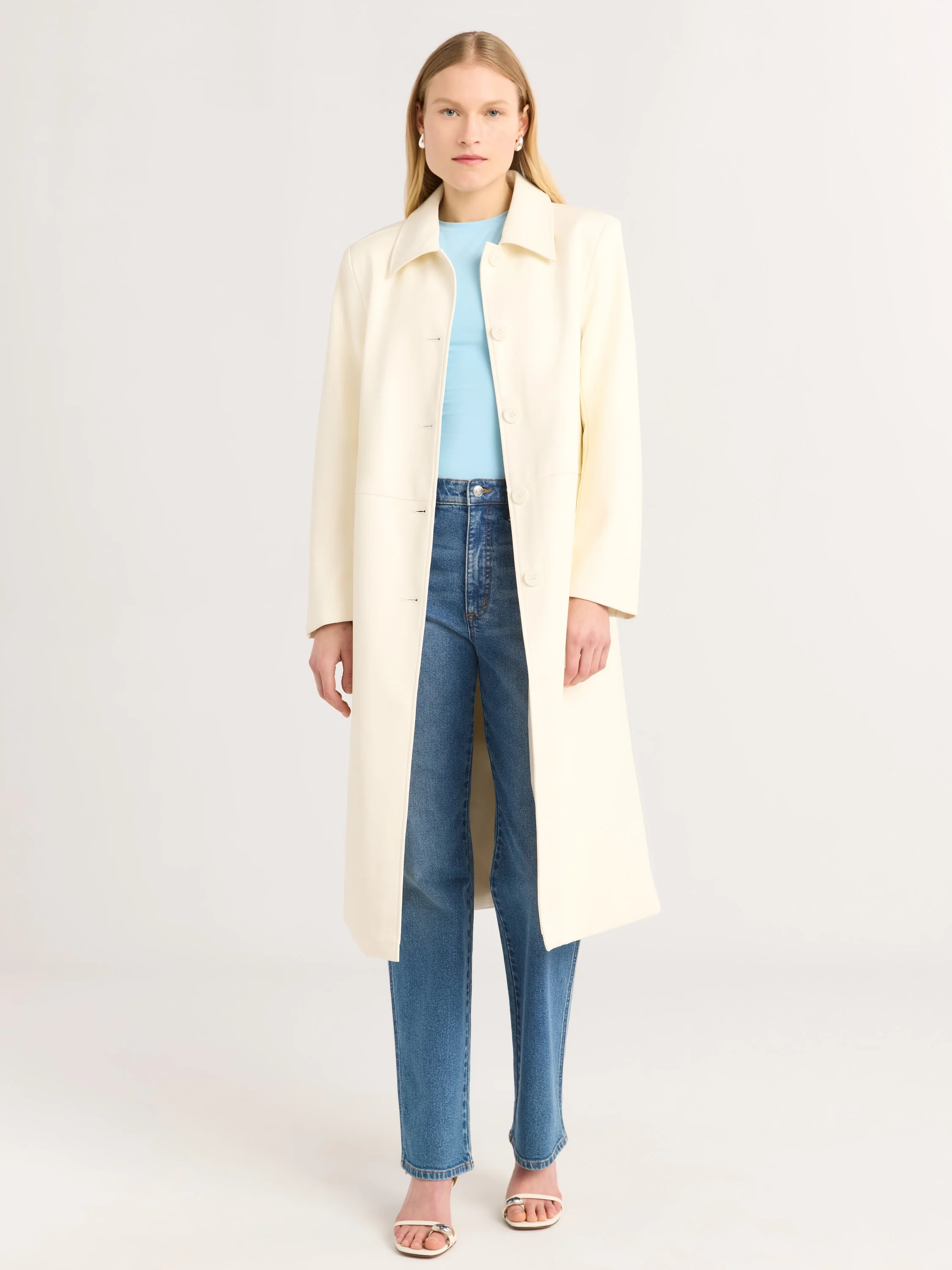 Scoop Women's Faux Leather Utility Trench Coat, Sizes XS-XXL - Walmart.com | Walmart (US)