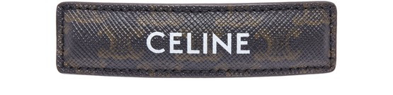 Triomphe Canvas Hair Clip In Calfskin, Steel And Canvas - CELINE | 24S (APAC/EU)