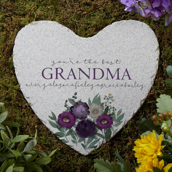 Floral Love For Grandma Personalized Garden Stone, Mother's Day Gifts, Personalized Gifts for Mom... | Etsy (US)