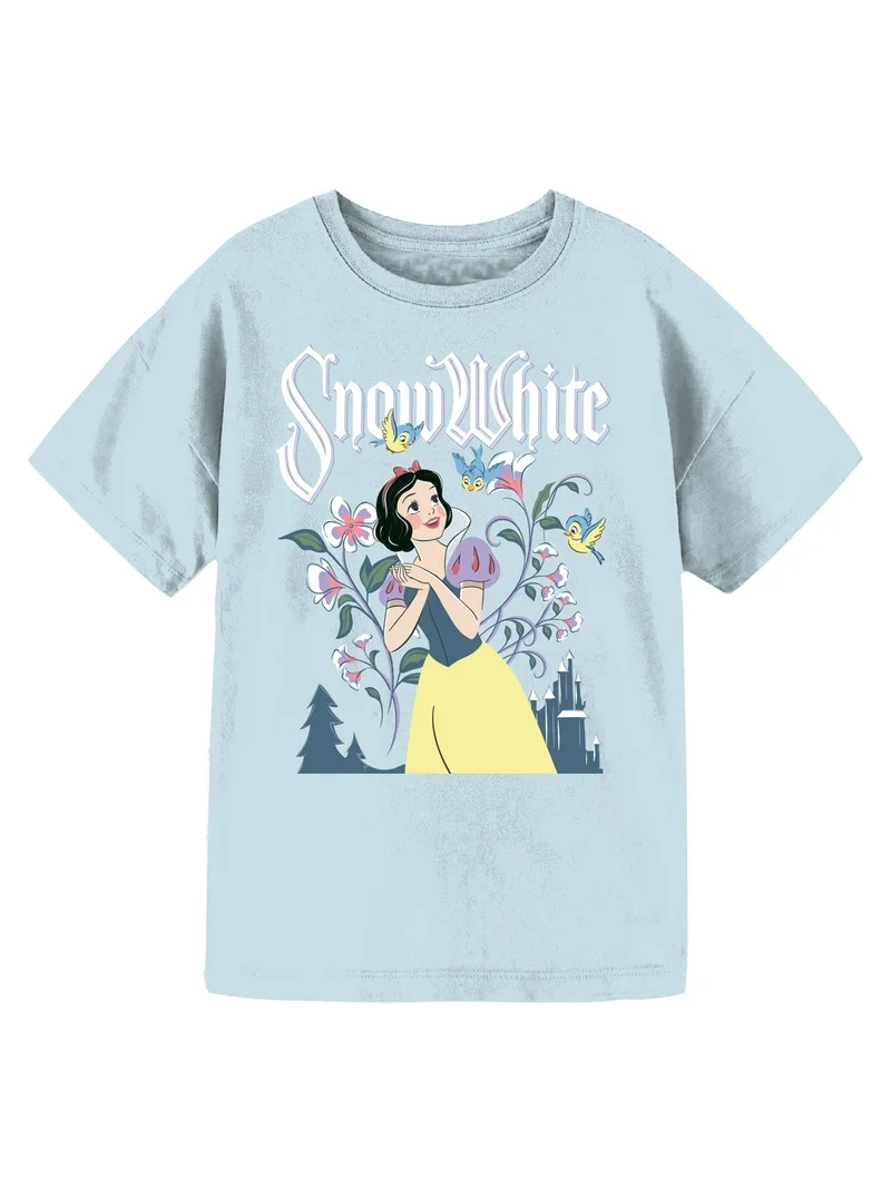 Disney Snow White Girls Short Sleeve Graphic T-Shirt, Sizes 4-16 | Walmart (US)