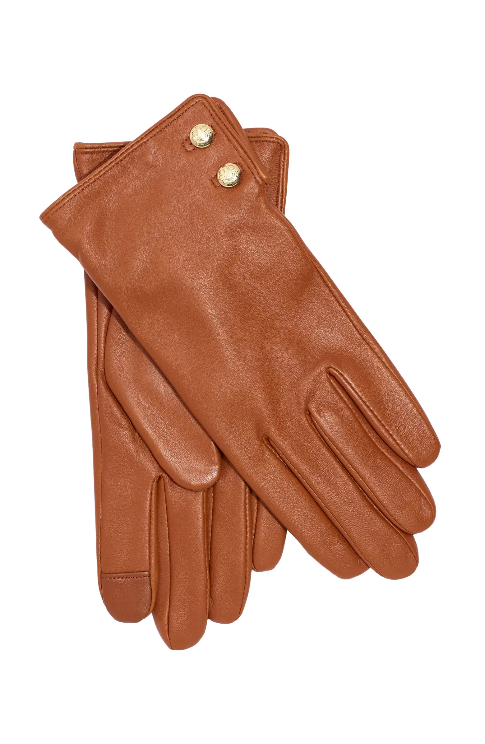 Lauren Ralph Lauren Leather 2-Button Touch Glove | Nordstrom | Nordstrom