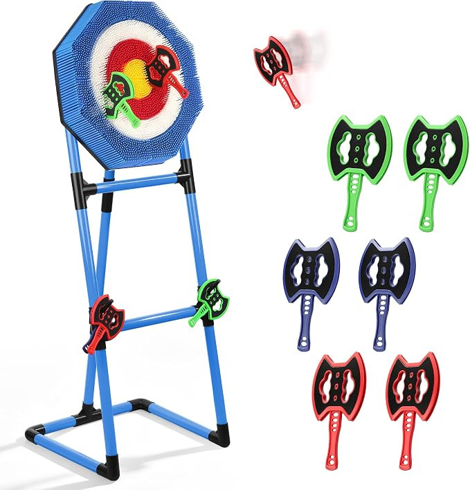 Axe Throwing Game for Backyard - 6-Axe Set for Outdoor Games Height-Adjustable Suitable for Kids ... | Amazon (US)