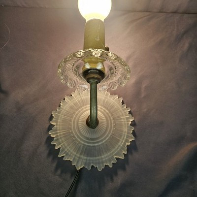 Vintage Electric Wall Sconce CRYSTAL GLASS  Lamp Light | eBay | eBay US