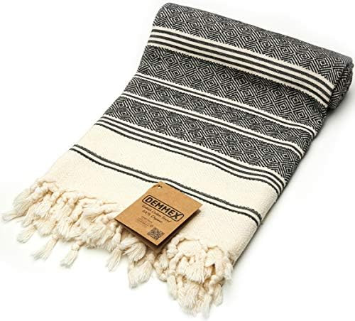 DEMMEX Certified 100% Organic Cotton & Organic Dye Prewashed XL Diamond Weave Turkish Cotton Towel P | Amazon (CA)