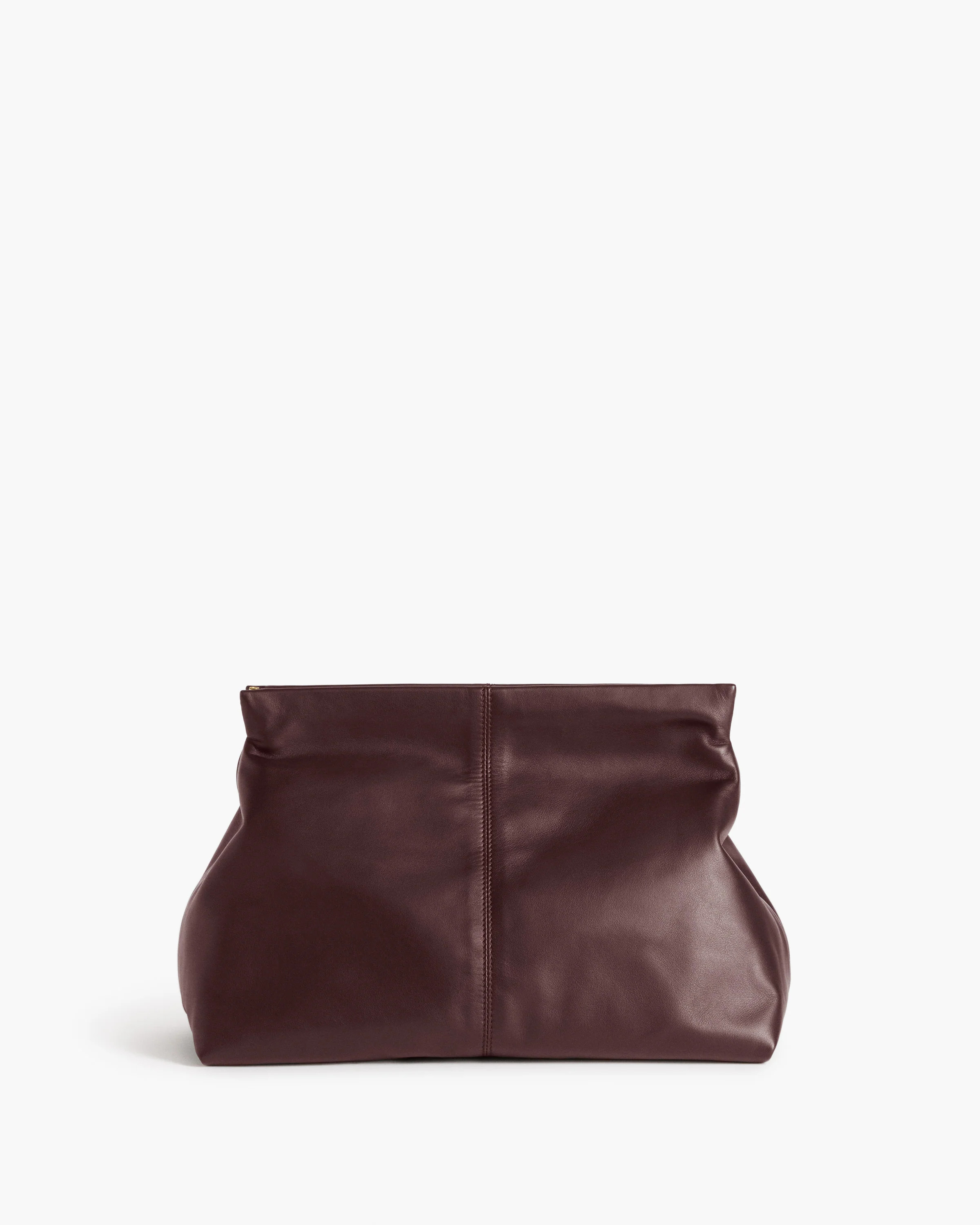 Clay Clutch Leather Burgundy Bag | Flattered