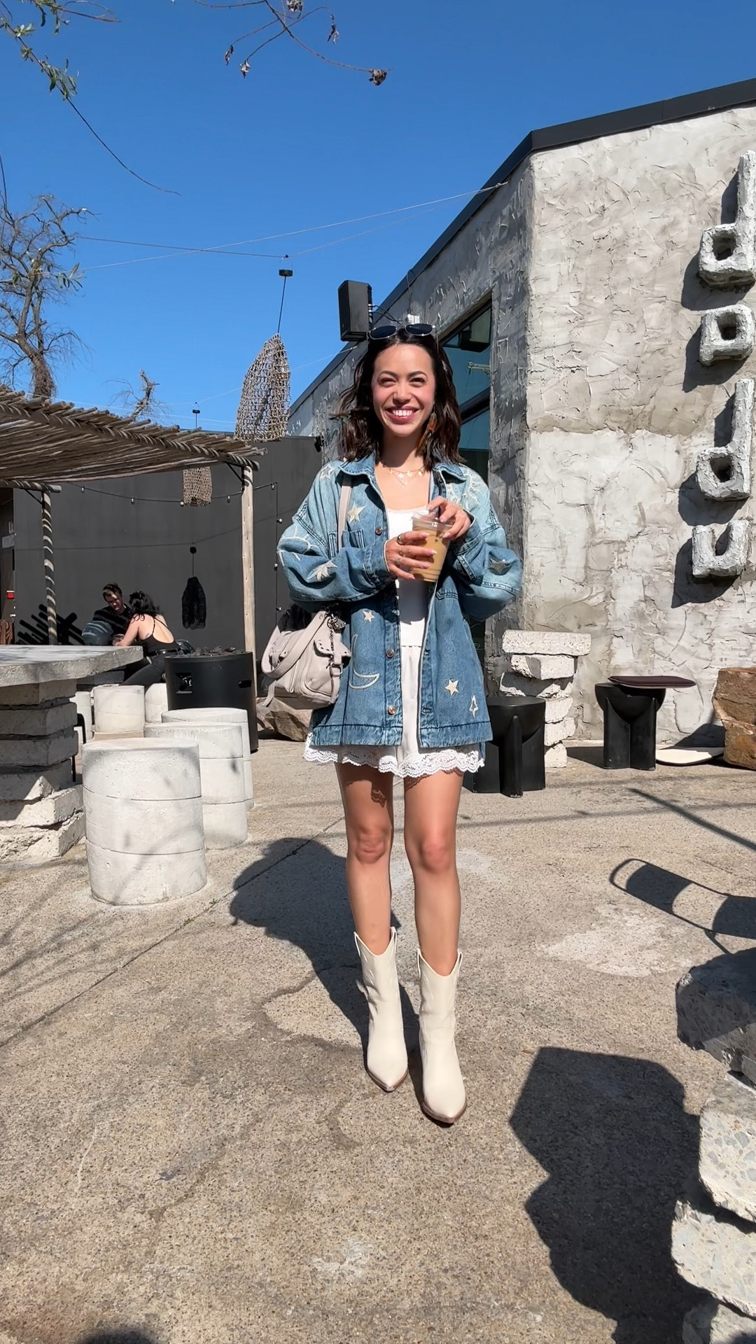 Jacket is old Free People called the Madison City Embroidered Jacket (Sold Out!) :( Linked similar on Amazon! Wearing XS in the jacket and S in the shorts!

#LTKSeasonal #LTKootd #LTKPetite