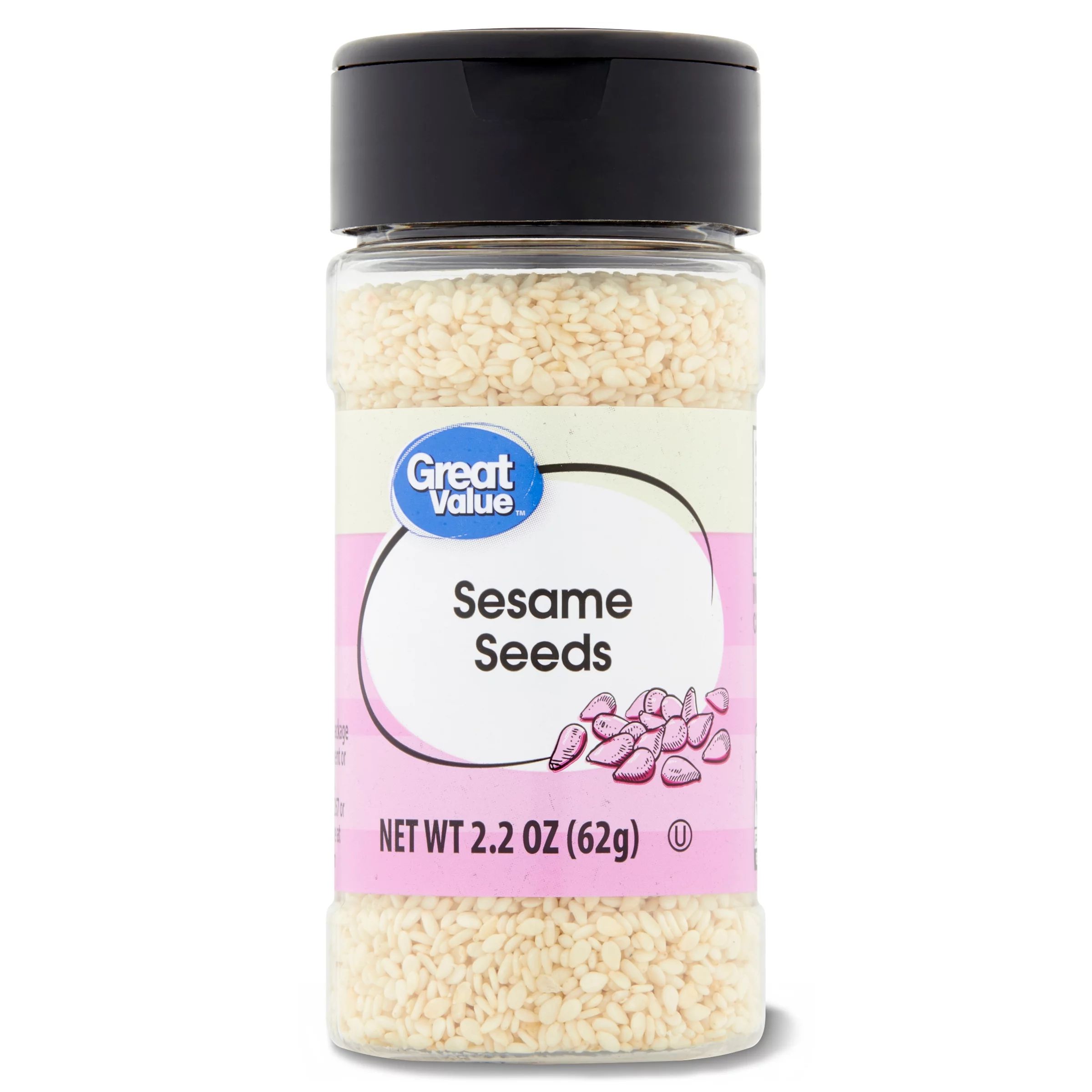 Great Value Sesame Seeds, 2.2 oz - Walmart.com | Walmart (US)