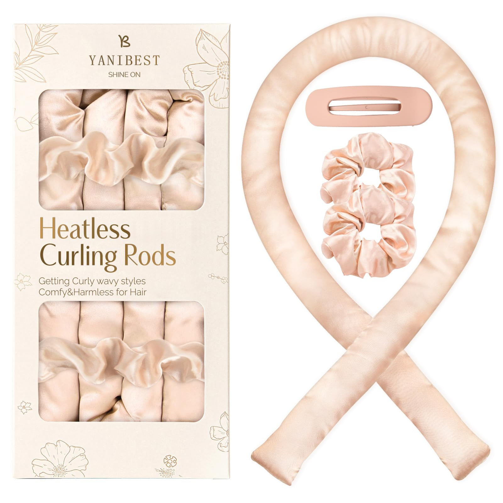 Yanibest Satin Heatless Curler Set, Overnight Hair Curler to Sleep in, No Heat Curling Rods, with... | Amazon (US)