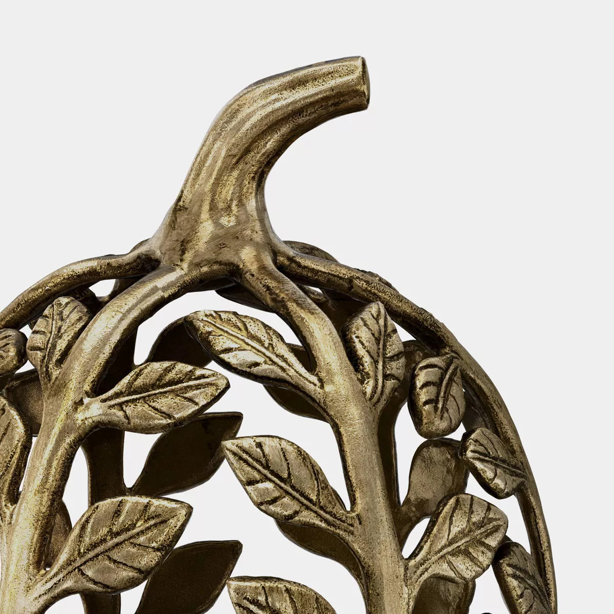 Tall Metal Fall Botanical Pumpkin Gold - Threshold™ | Target