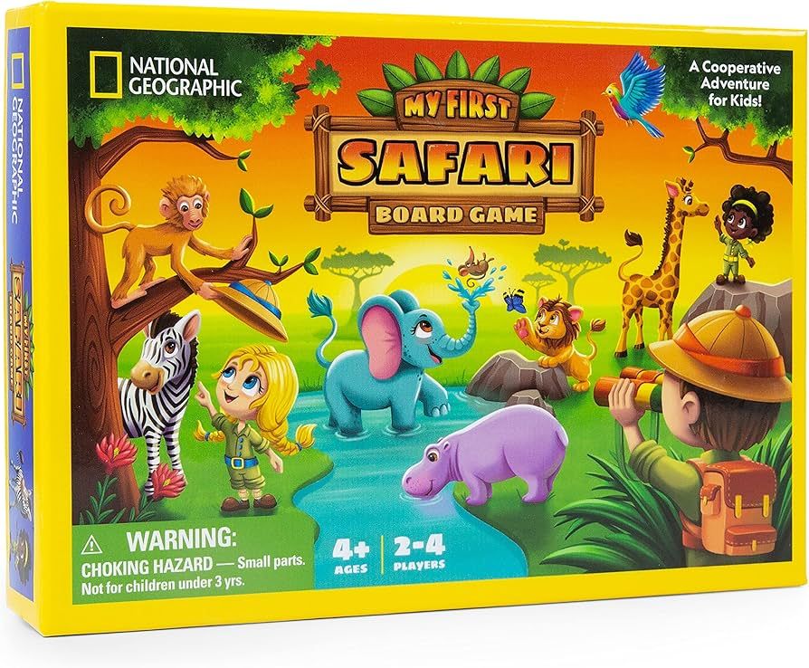 NATIONAL GEOGRAPHIC My First Safari Board Game for Kids 4-6 – Animal Game for Kids & Adults, Co... | Amazon (US)