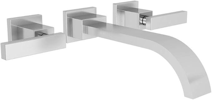 Newport Brass 3-2041/26 Secant Wall Mounted Lavatory Faucet with Lever Handles, Polished Chrome | Amazon (US)