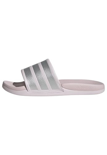 adidas Women's Adilette Comfort 2.0, Almost Pink/Silver Metallic/Almost Pink, 10 | Amazon (US)