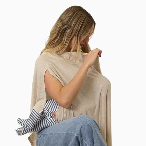 Solly Baby Nursing Cover, Ultra-Breathable, Lightweight Breastfeeding Cover-Up, Buttery-Soft Fabric, Universal Fit, Postpartum Essentials, Newborn Must Haves, Flax | Amazon (US)