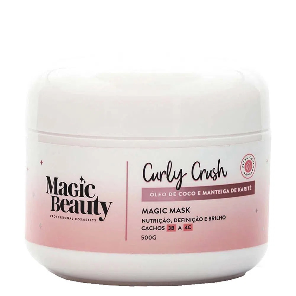 Máscara de Nutrição Magic Beauty Curly Crush 3B a 4a 500 g - AMOBELEZA - Produtos para Cabelo,... | Amobeleza (BR)
