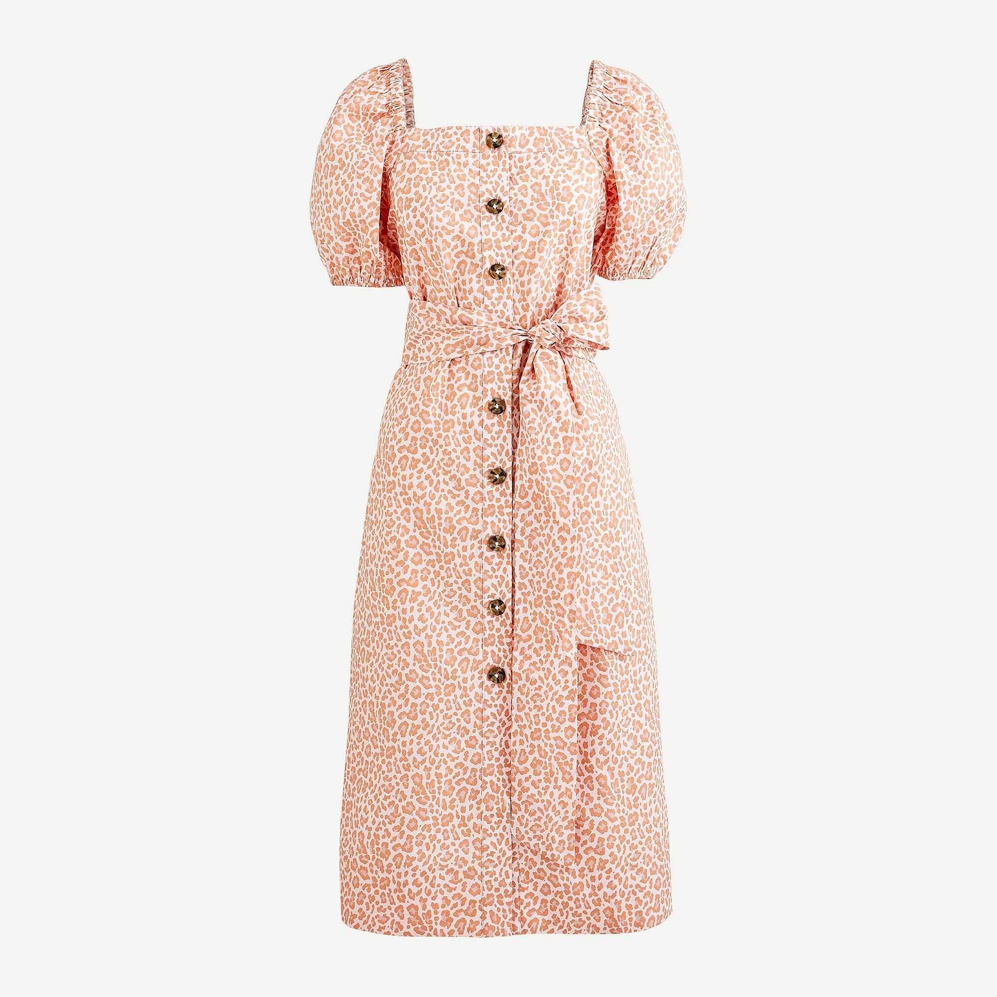 Cottage dress in pink leopard | J. Crew US