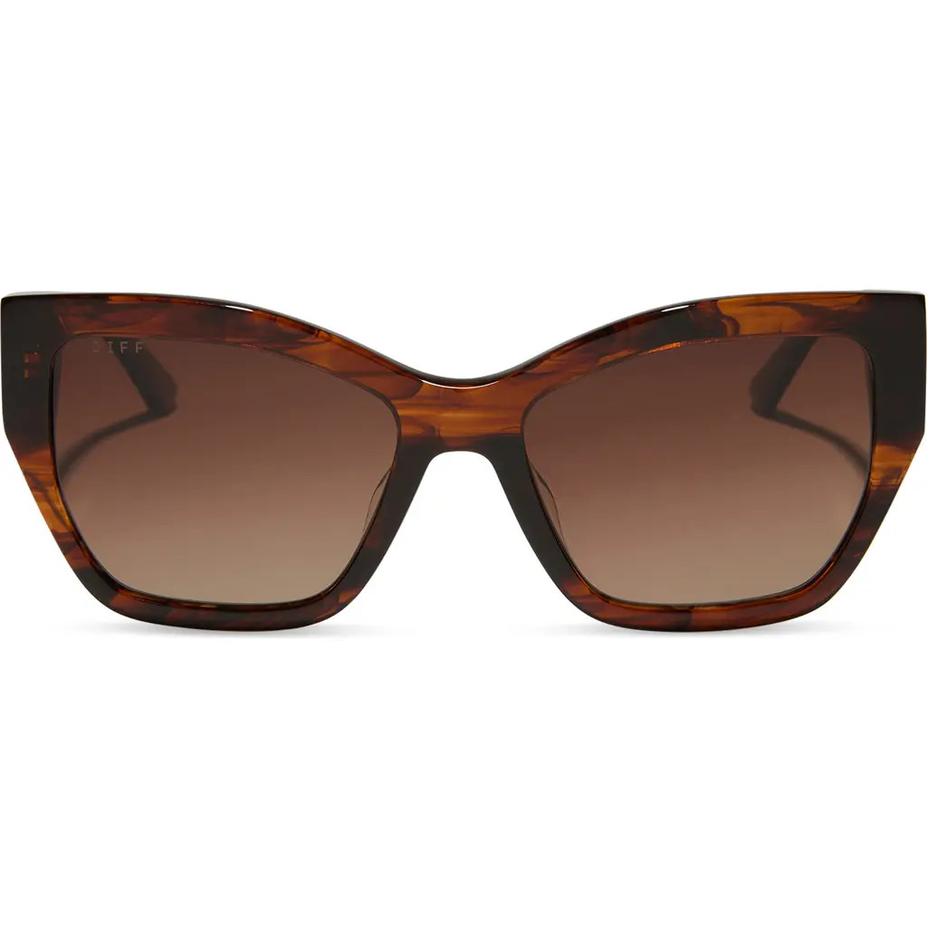 DIFF Vivienne 56mm Cat Eye Sunglasses in Brown Gradient at Nordstrom Rack | Nordstrom Rack