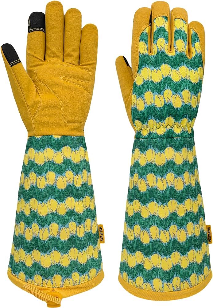 Gardening Gloves for Women and Men, Thorn Proof&Puncture Resistance Garden Gloves,Gauntlet Gloves... | Amazon (US)