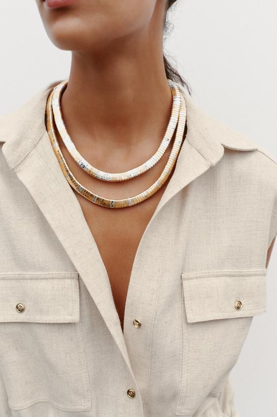 PACK OF 2 COMBINED METAL PIECE NECKLACES$ 35.90Gold / Silver | 4736/261/881Add to cartAddTwo-pack... | Zara US