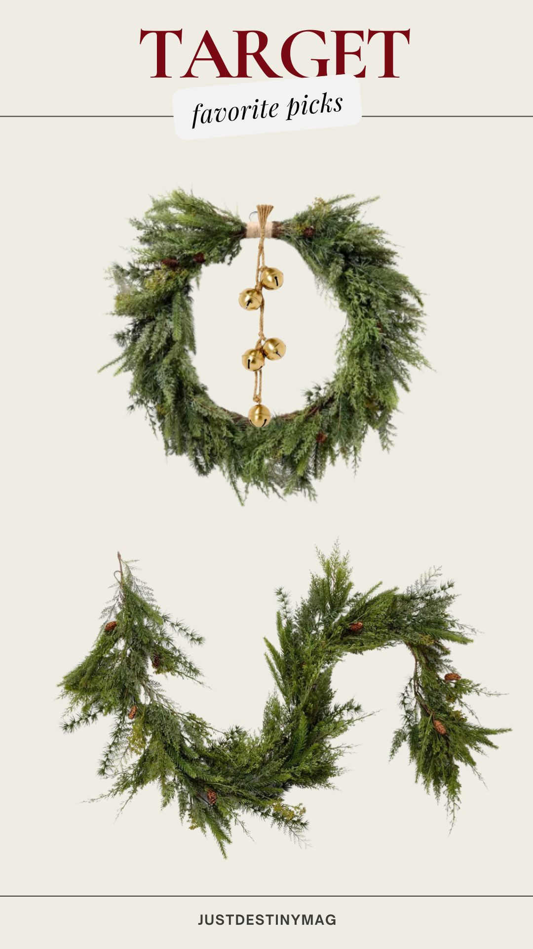 Loving these more affordable Studio McGee picks for Christmas! They look just like the ones on my red Christmas front door but half the price! 

These will go fasssst! They might already be gone! 

#LTKHome #LTKxTarget #LTKSaleAlert