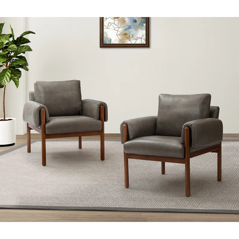 Allessa Faux Leather Armchair | Wayfair North America