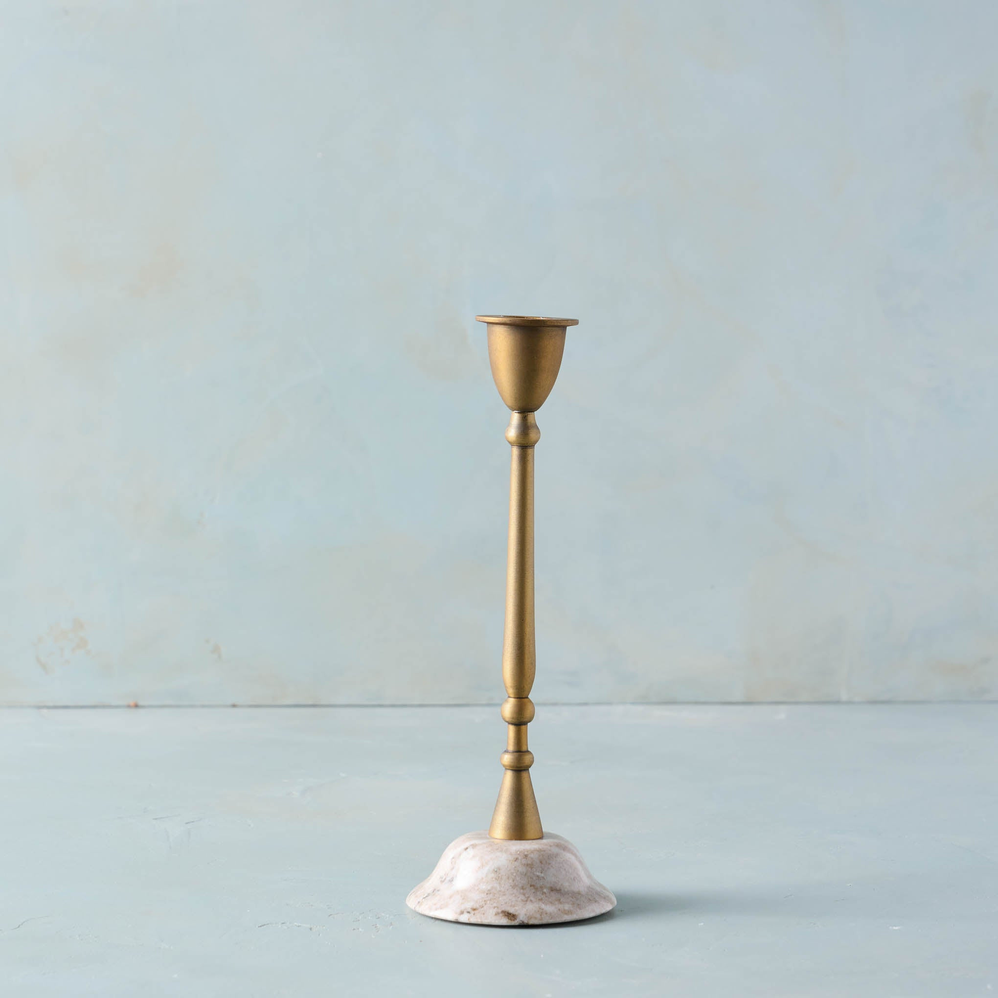 Brass and Marble Candleholder | Magnolia