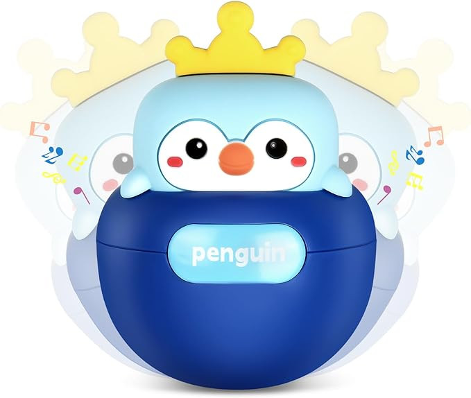 Baby Penguin Wobble Toys, Infant Roly-Poly Tumbler Musical Wobbler, Babies Sensory Development & ... | Amazon (US)