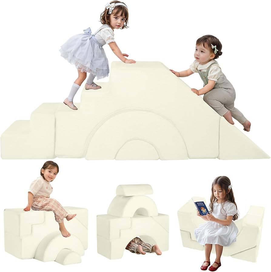 MeMoreCool Foam Climbing Toddler Couch Modular Kids Sofa, Sectional Baby Couch for Climb Crawl, K... | Amazon (US)