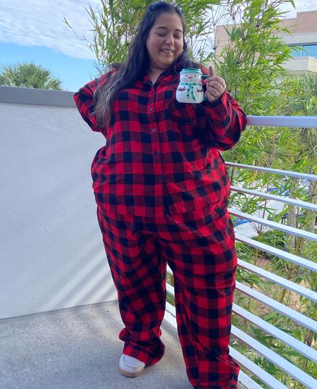PJ day ✨🩷🎁 these are the most comfy pjs for Christmas Day! I will be wearing these the rest of the season! 

#LTKHoliday #LTKplussize #LTKSeasonal