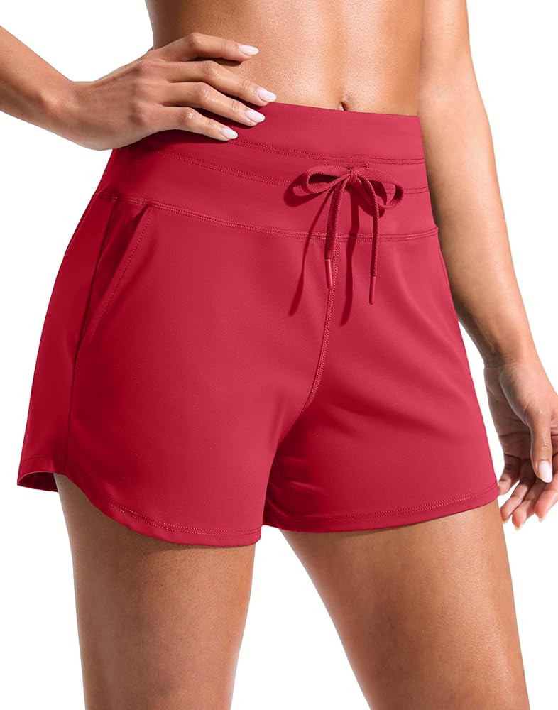 Soothfeel Women's Athletic Running Shorts with Pockets 3.5"/ 5" Quick Dry High Waisted Workout Ac... | Amazon (US)