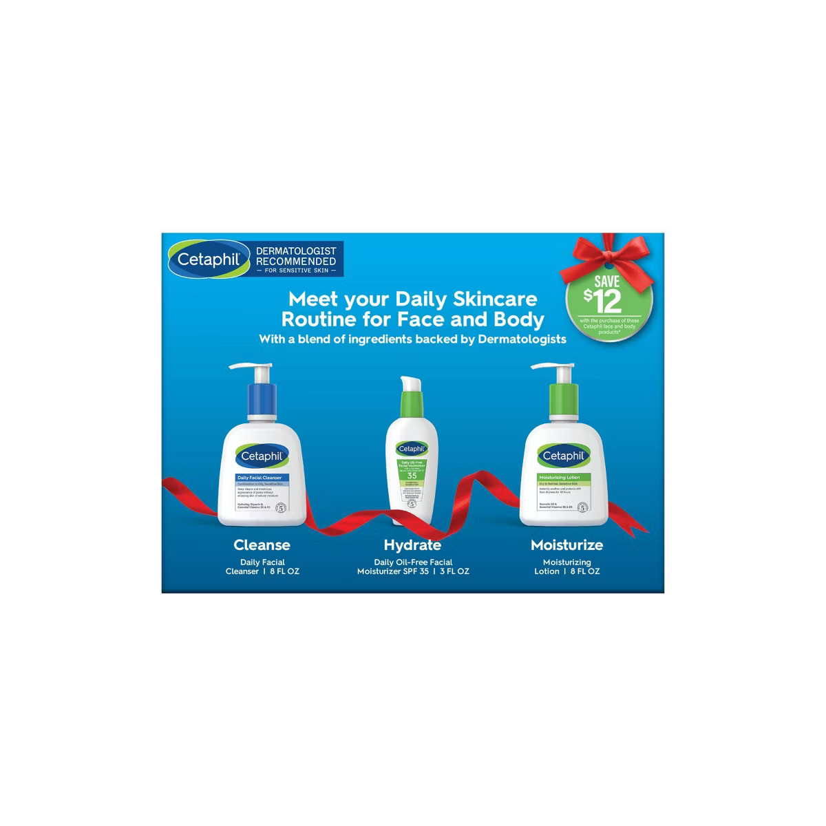 Cetaphil Holiday Skincare Gift Set - 3ct | Target