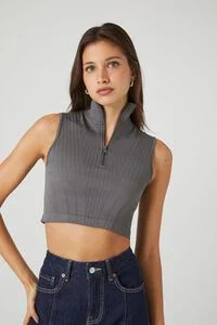 Seamless Half-Zip Crop Top | Forever 21 (US)