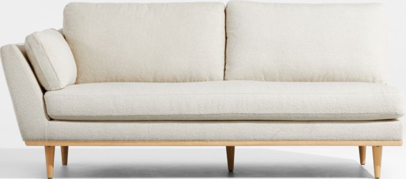 Hague Mid-Century Left-Arm Loveseat + Reviews | Crate & Barrel | Crate & Barrel