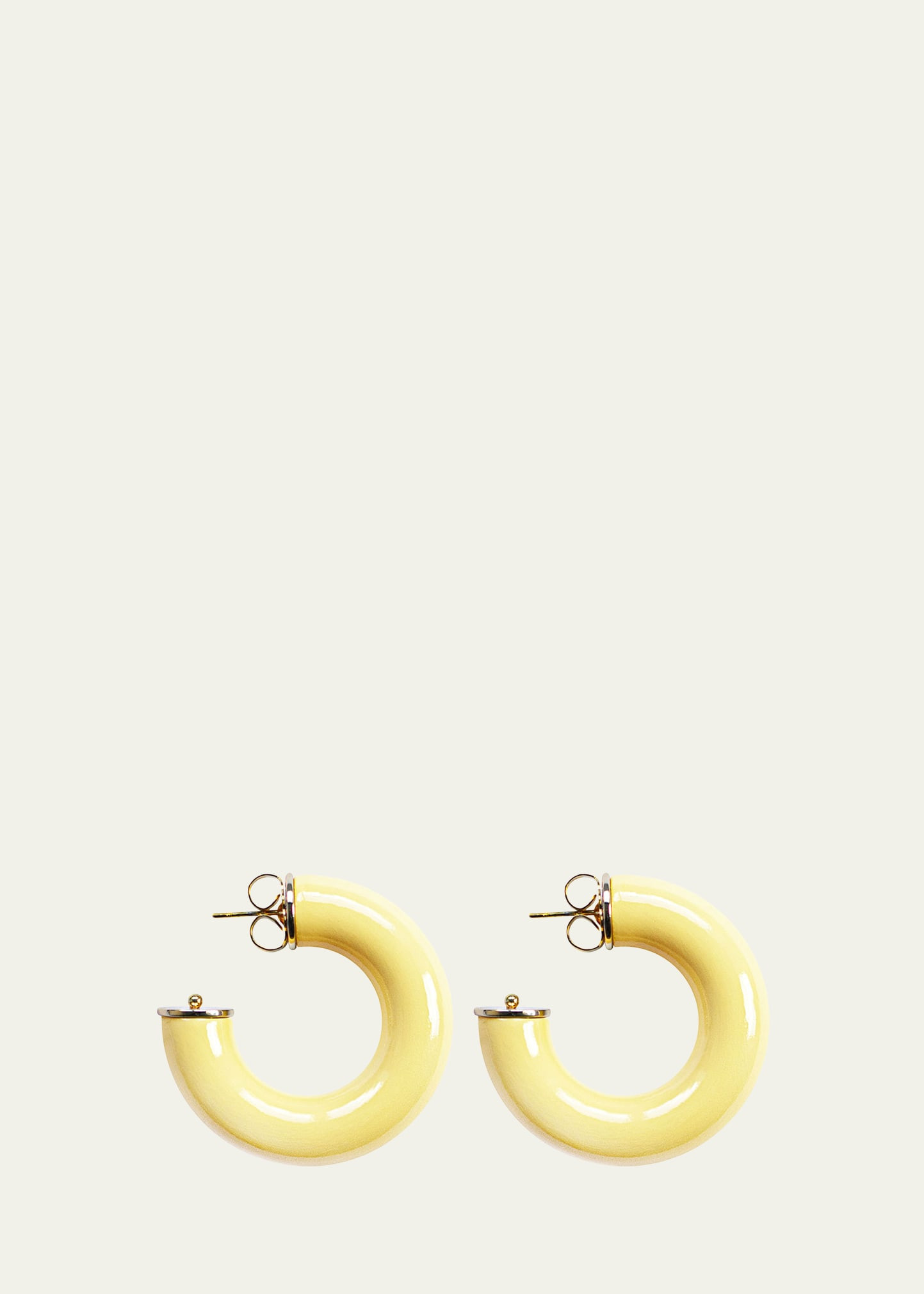 Saule Label Alba Hoop Earrings in Buttercup | Bergdorf Goodman
