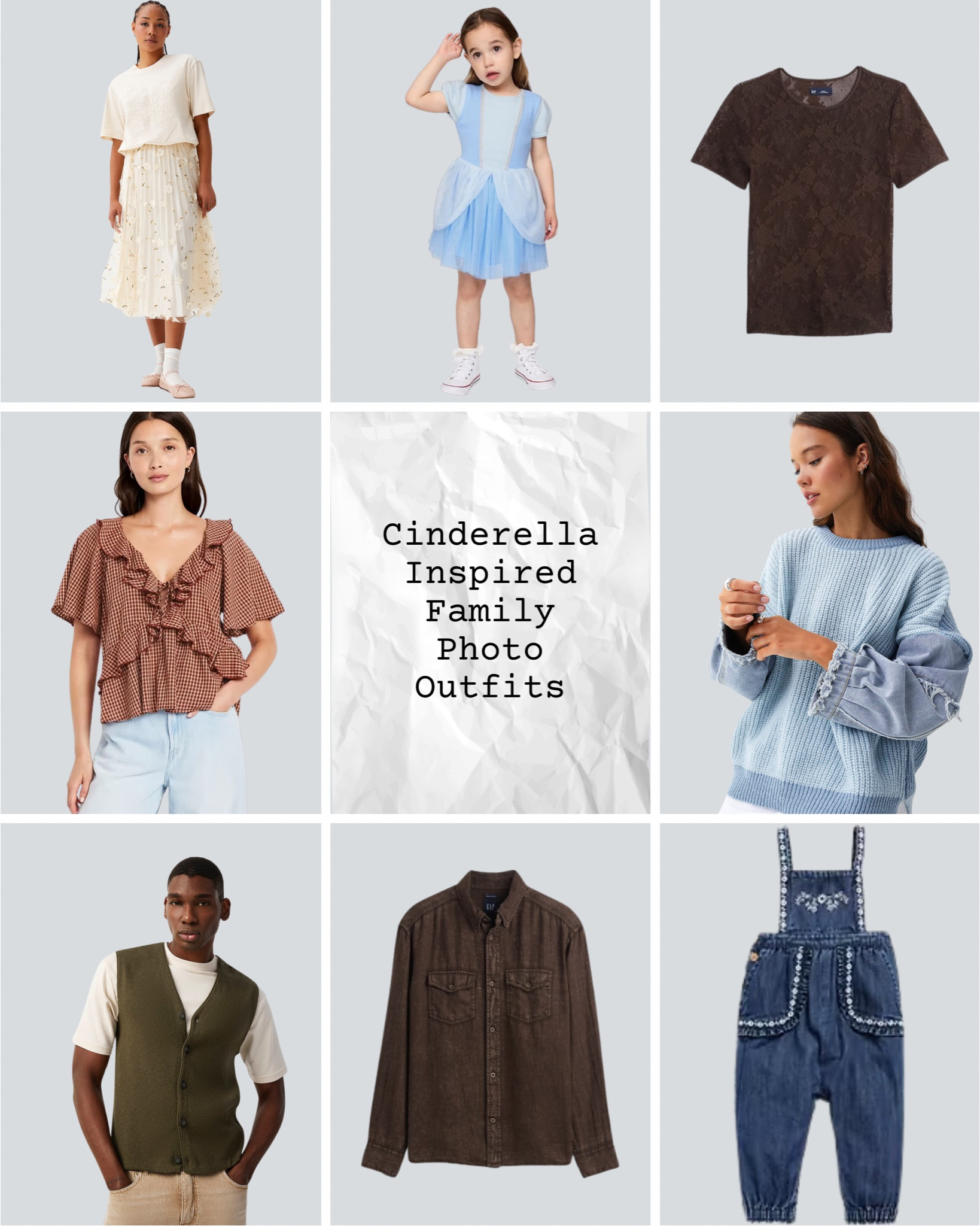Heading to the pumpkin patch for your fall family photos? Don’t forget your glass slippers! Here are some fun outfit ideas, inspired by the classic Disney movie, Cinderella 🩵

#LTKMens #LTKSeasonal #LTKKids