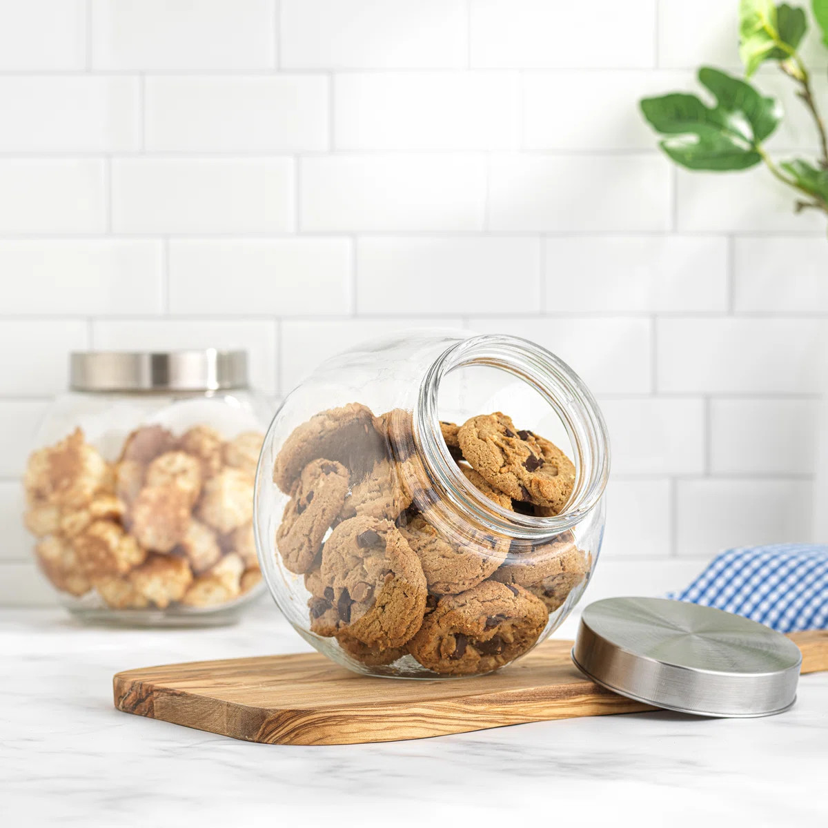Brightware Glass Cookie Jars with Airtight Lids – 76 oz – Set of 2 (Set of 2) | Wayfair North America