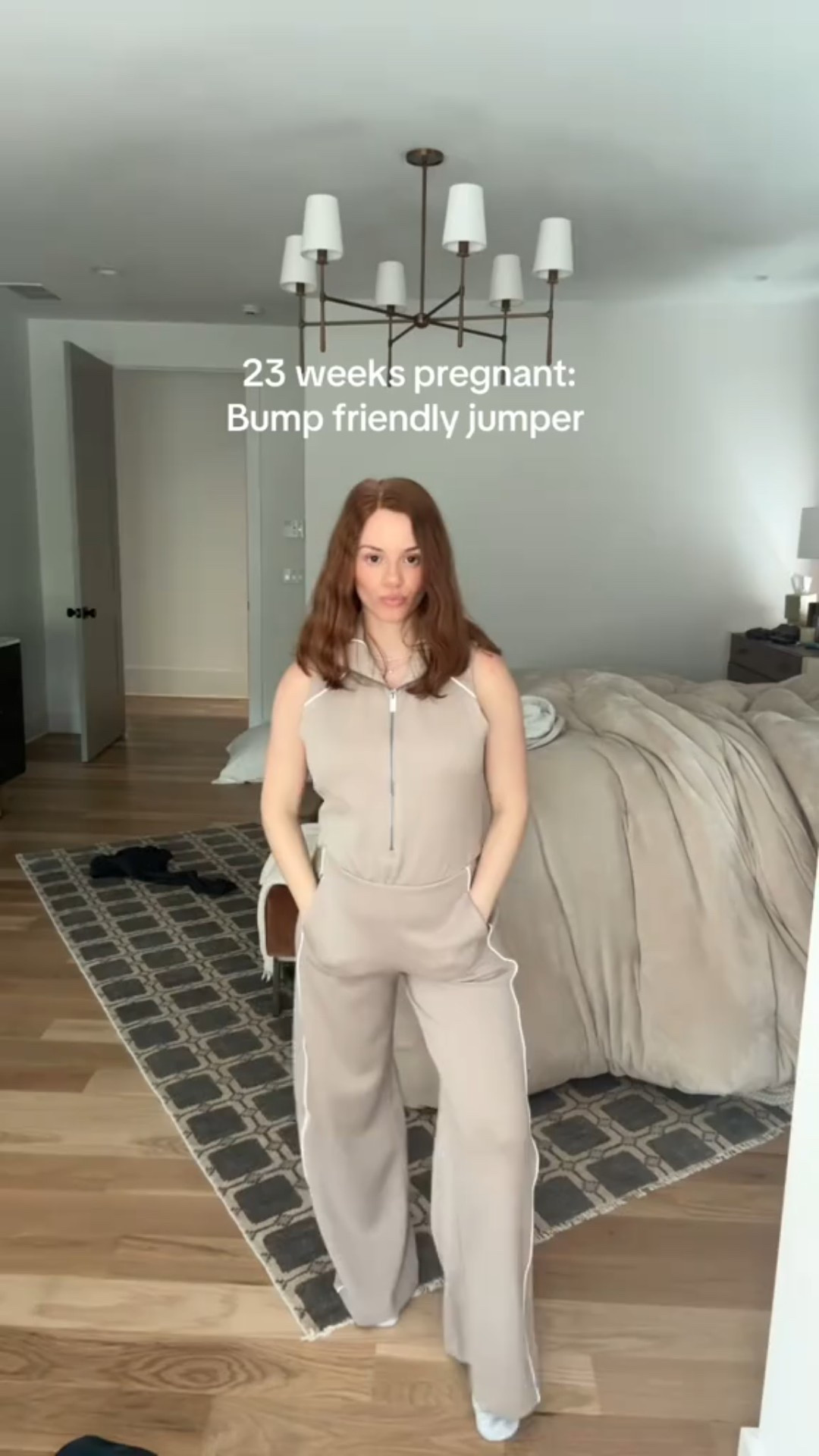 Bump friendly jumpsuit for pregnancy 

#LTKPetite #LTKTravel #LTKFamily