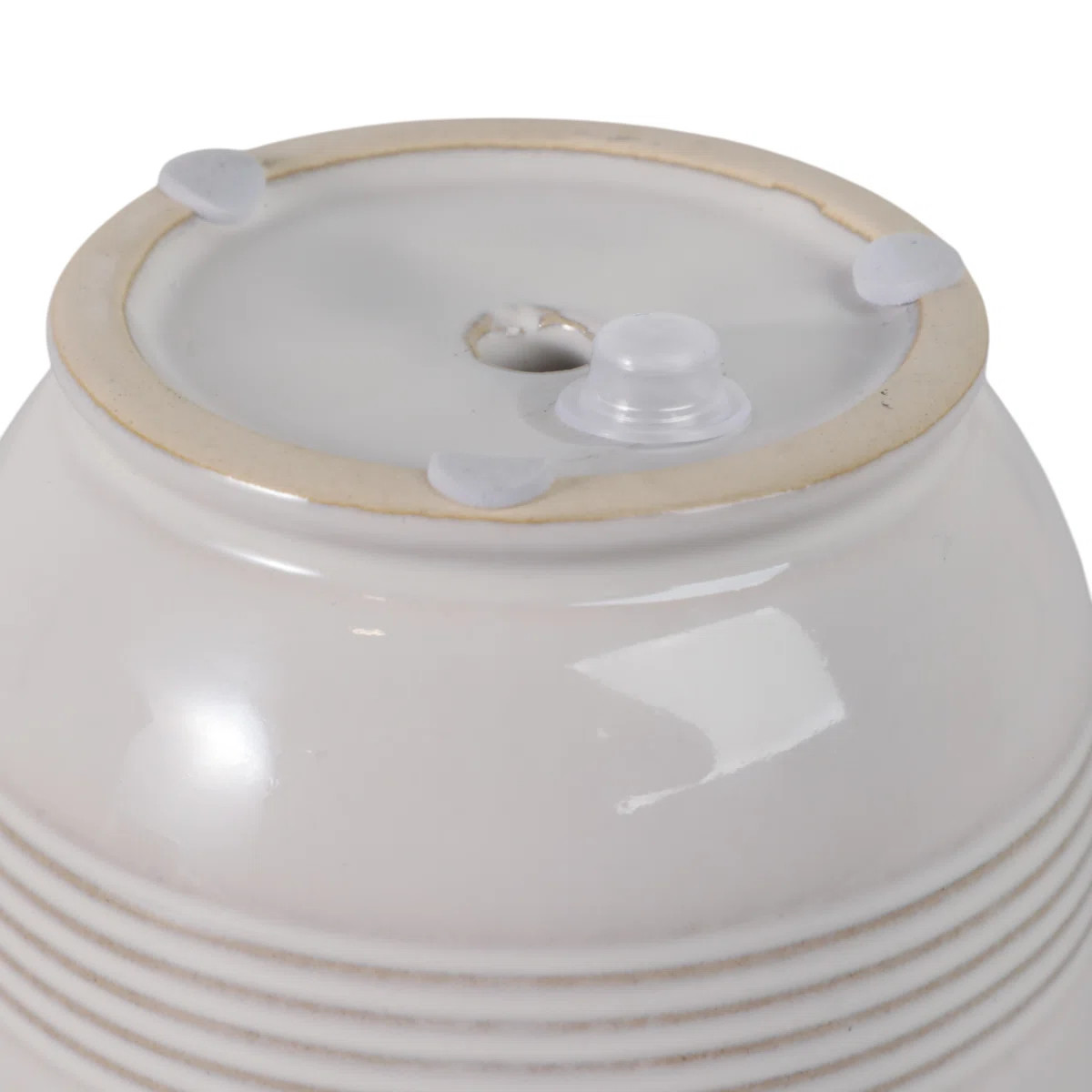 Planter Ceramic Scalloped Rim Ribbed Design Set Of 2 (Set of 2) | Wayfair North America