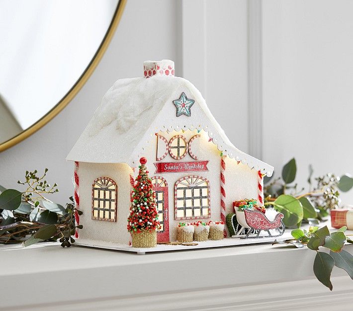 Classic Light-Up Santa's Workshop | Pottery Barn Kids